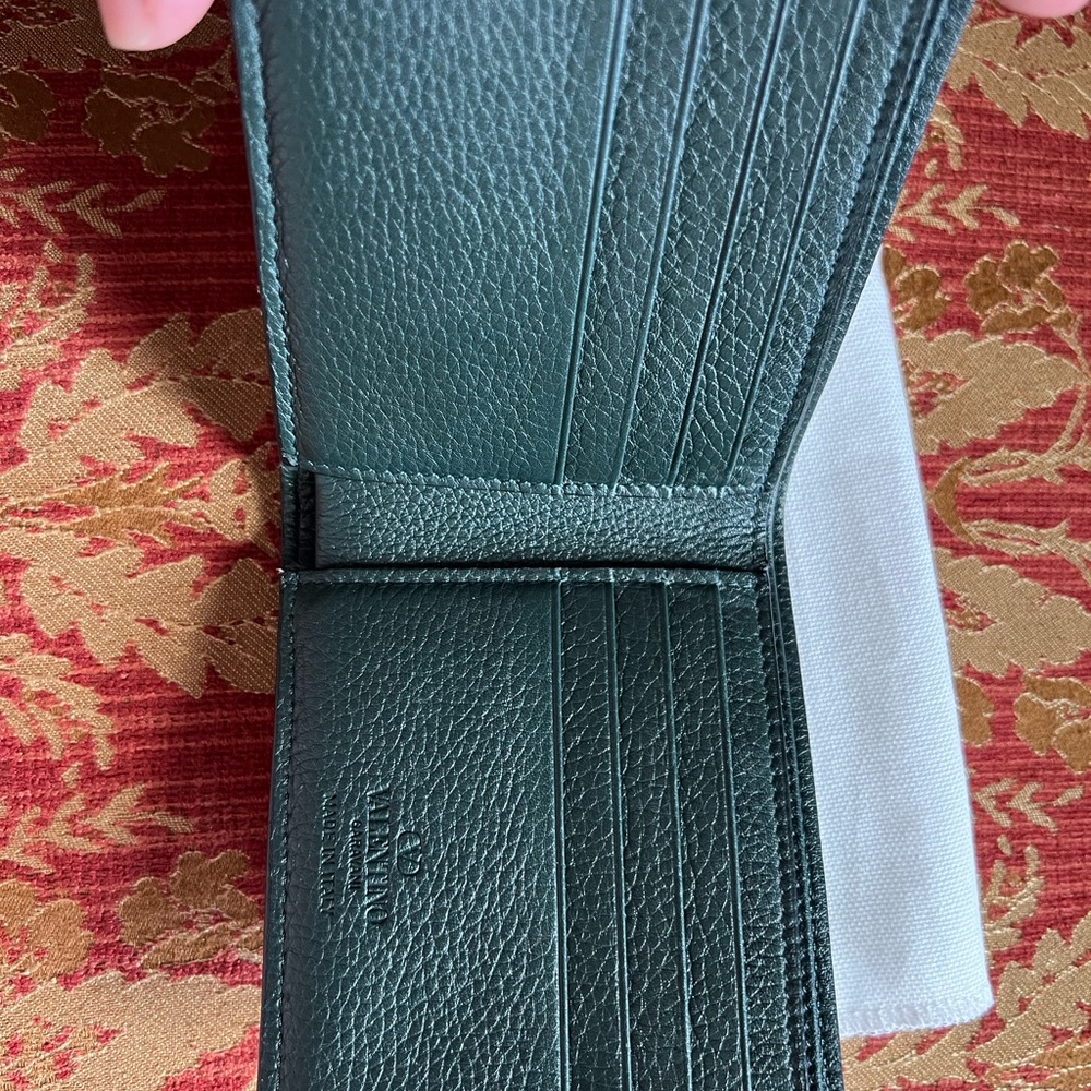 Valentino Dark Green Leather Wallet - Picture 3 of 4